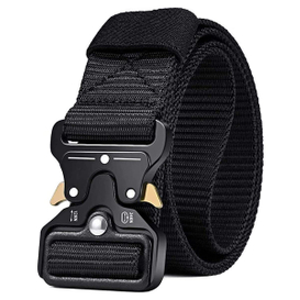 Cinturones tácticos para hombres Estilo militar Trabajo Senderismo Riggers Web Gun Belt con hebilla de metal de liberación rápida resistente
