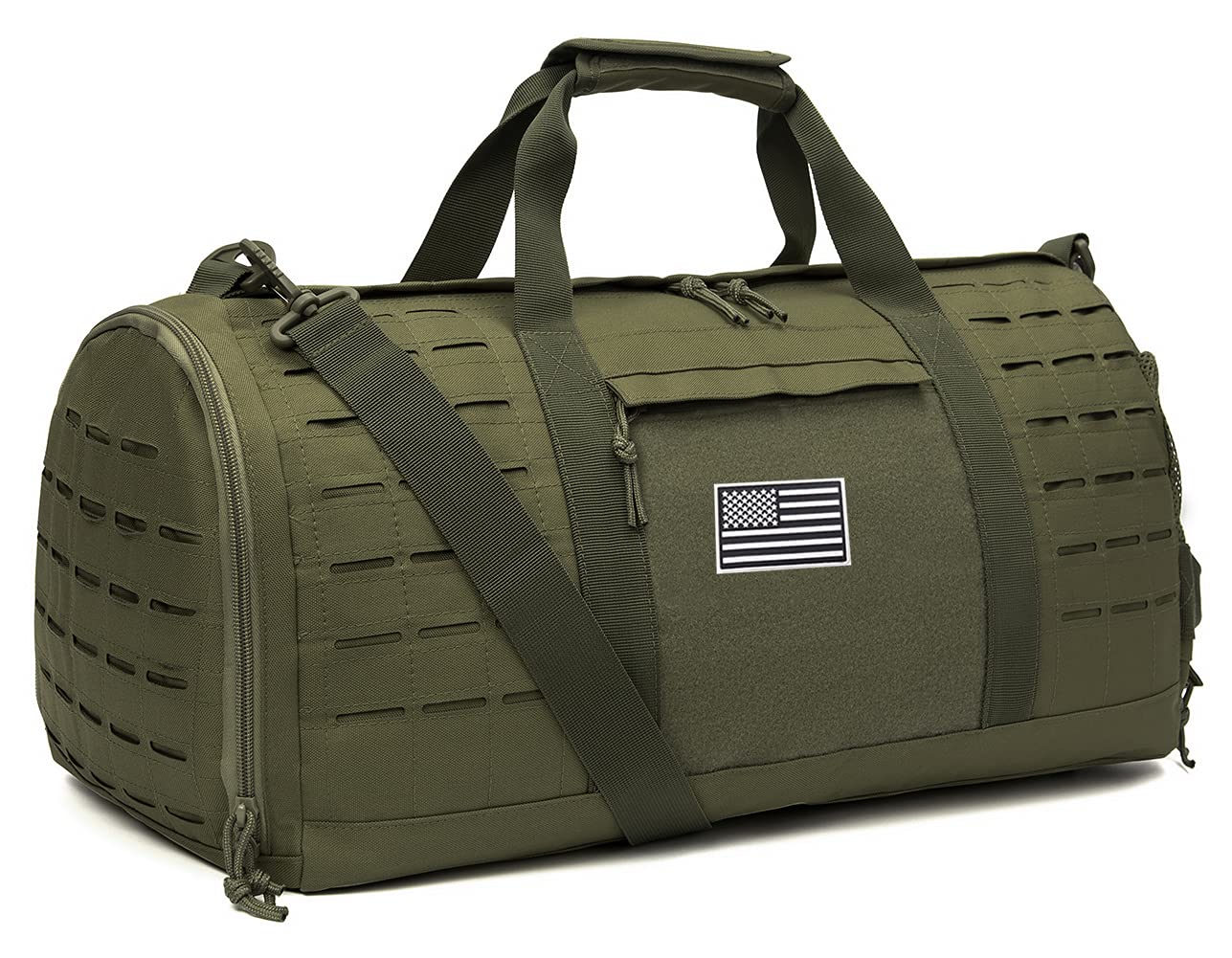 Bolsa de lona táctica militar de 40L para deporte de hombre con compartimento para zapatos #B035