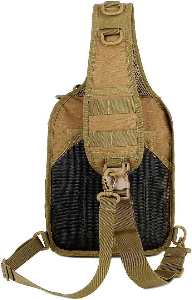 Mochila táctica de hombro EDC Chest Pack Molle Assault Range Bag #D456